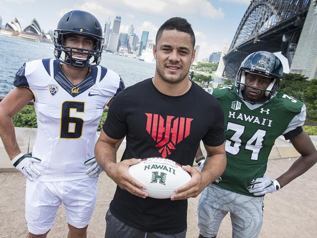 Jarryd Hayne at the launch of the Sydney College Cup.
