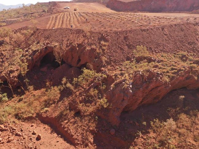 The Juukan Caves in Western Australia. Picture: PKKP Aboriginal Corporation / AFP