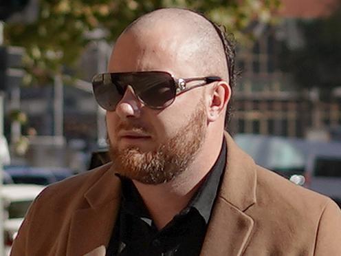 ADELAIDE, AUSTRALIA - NewsWire Photos May 7 2024: Bradley Horlor arriving at court. Hells Angels bikies charged with association, appeared at Adelaide Magistrates for a bail hearing. Picture: NCA NewsWire / Dean Martin