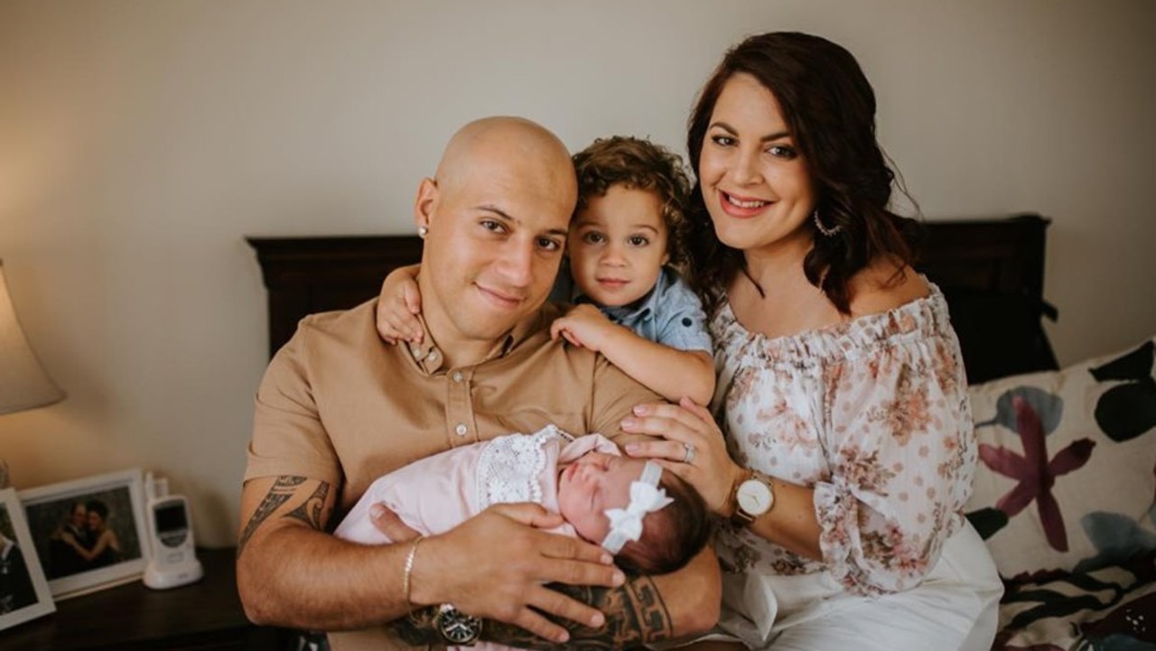 Marian parents Renan and Jacinta Rodrigues Teodoros with their children Noah, 3, and daughter, Vivienne, now 5 months, who was voted Mackay's Most Stylish Baby for 2020. Picture: Contributed