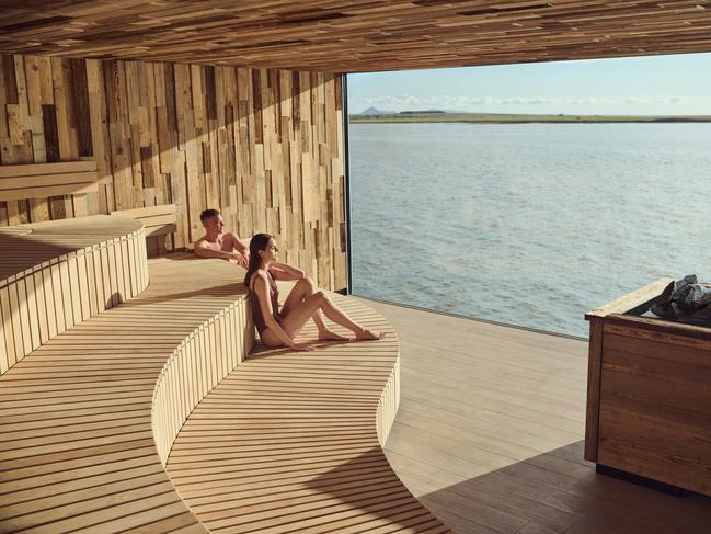 Sauna, Sky Lagoon, Reykjavik, Iceland.