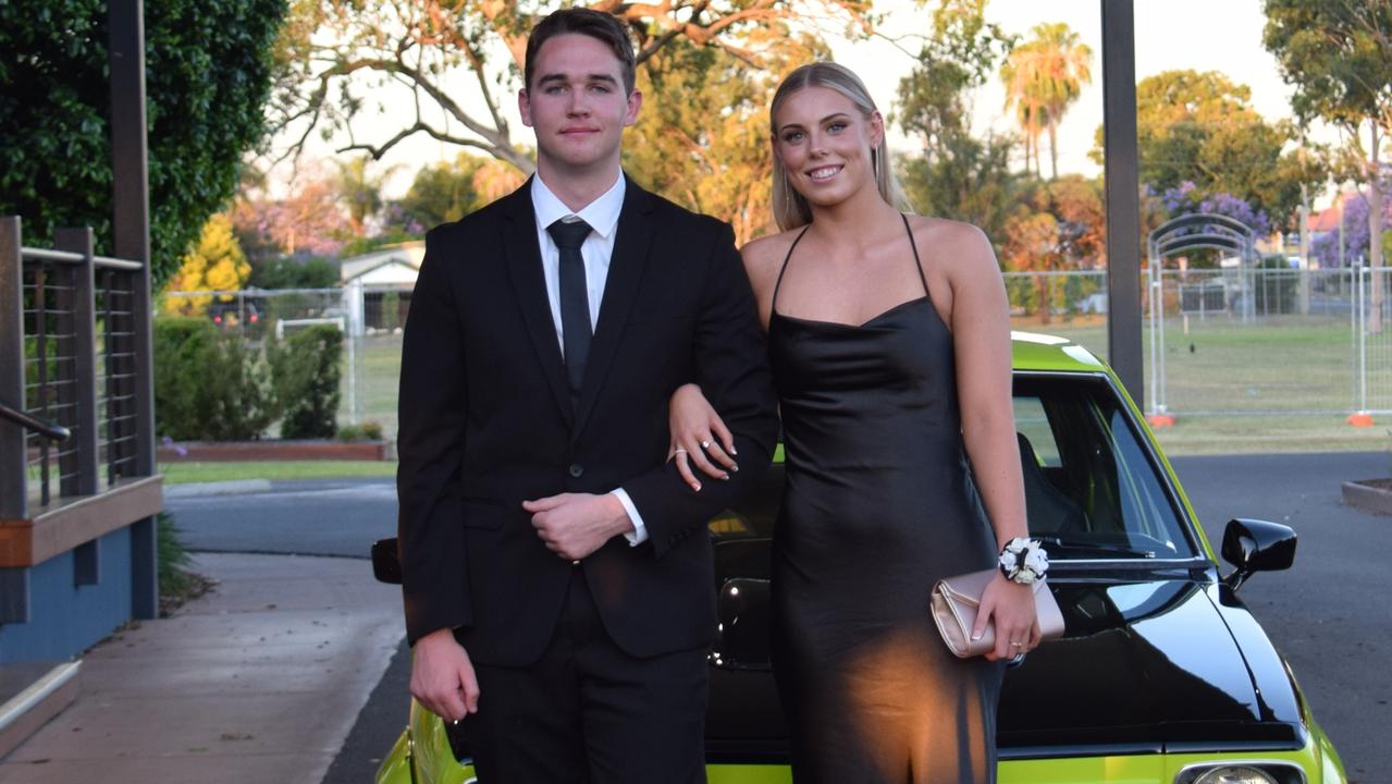 Bree Hoskins and Jack Marchant at the Our Lady of Southern Cross College formal 2022. Picture: Emily Devon.