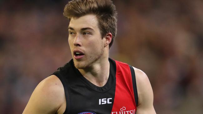 AFL Round 23. 23/08/2019. Collingwood v Essendon at the MCG. Essendon's Zach Merrett 3rd quarter. Pic: Michael Klein