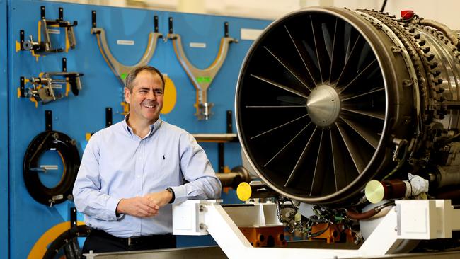 CEO Andrew Sanderson at the TAE Aerospace headquarters at RAAF Amberley. Picture: Tara Croser.