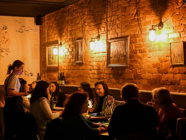 Dining space at La Louisiane, Adelaide. Picture Jack Fenby