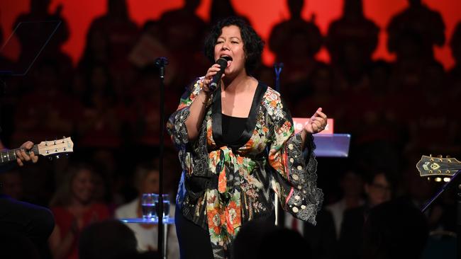 Mahalia Barnes performs in Sydney, March 2019. Picture: AAP/Joel Carrett