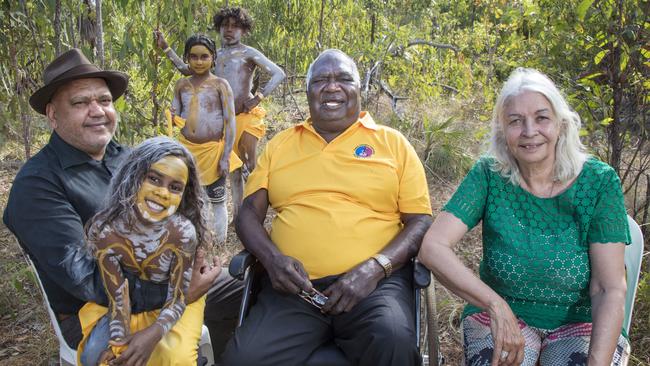 Members of the Referendum Working Group panel of elders who advised the Government on the voice referendum question: Noel Pearson, the late Yunupingu and Marcia Langton. Picture: Melanie Faith Dove