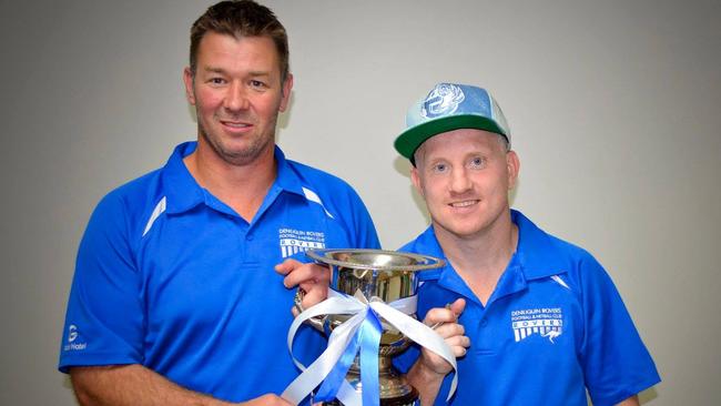 Andrew May (right) continues to impress for Deniliquin Rovers. Photo: Deniliquin Rovers FNC.