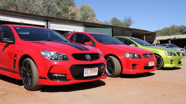 Some of the Holden utes which will be showcased at the upcoming Red CentreNATS. Picture: Gera Kazakov