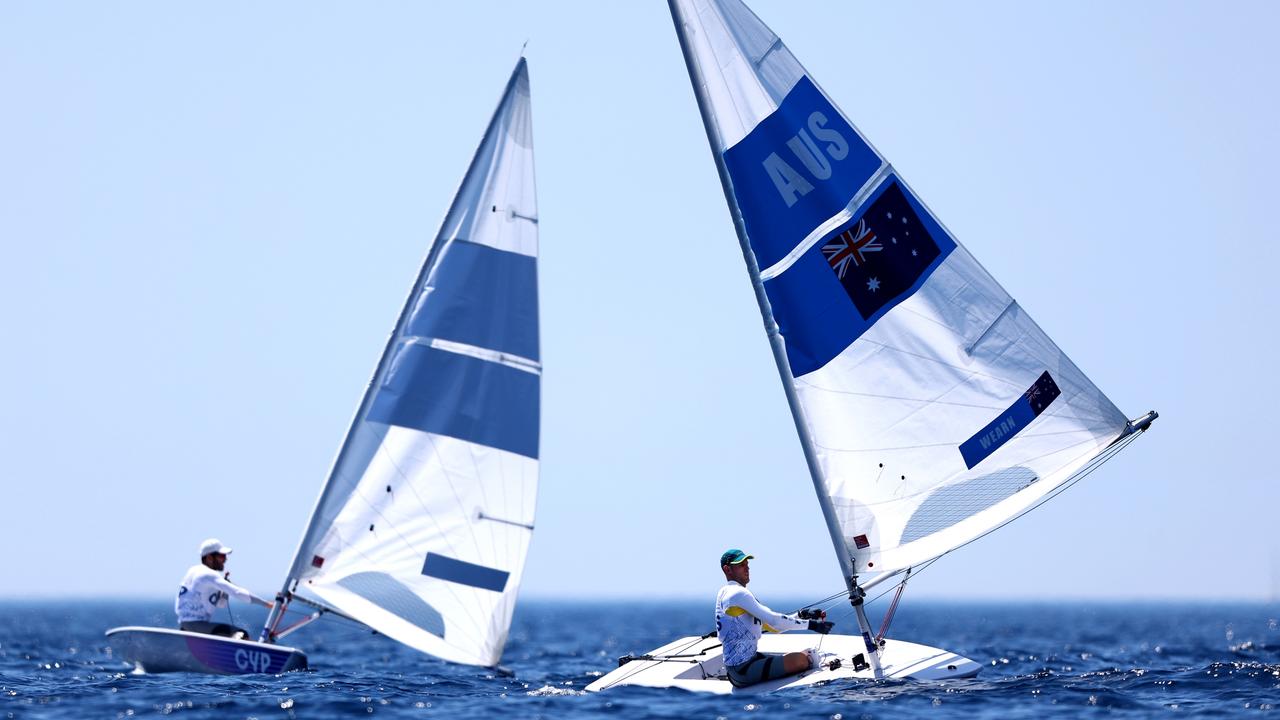 Matt Wearn gets onto the water in Marseille. Picture: Getty Images