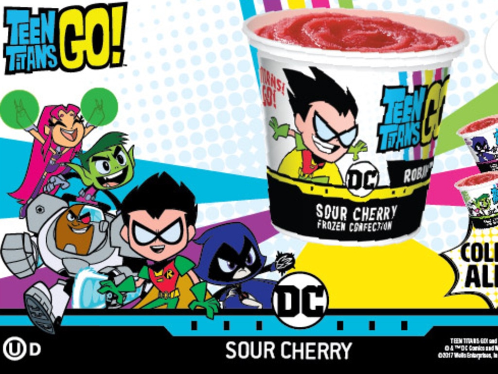 Teen Titans Go! ice confection from Blue Bunny