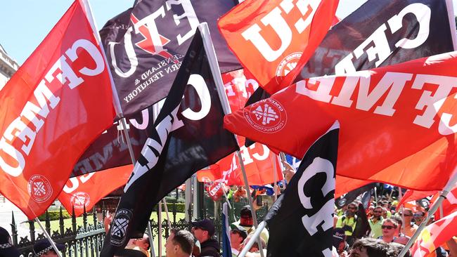 The CFMEU was fined $34,600 for breaches of right of entry provisions, with the judge accusing it of “unending recidivism. Picture: Annette Dew