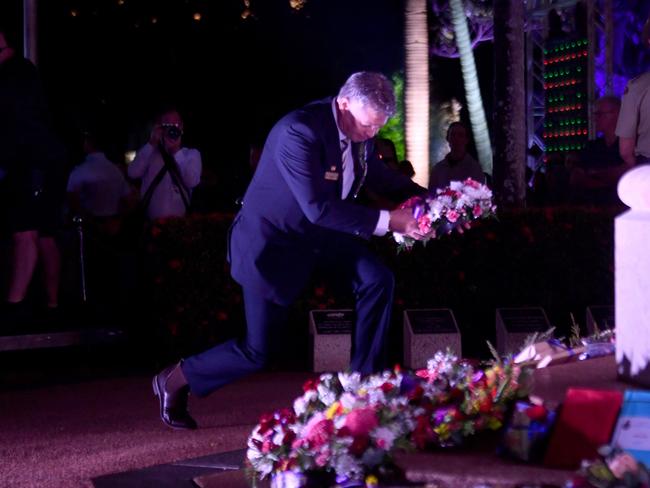 Anzac Day 2025. Dawn service Anzac Park Townsville. Townsville RSL president Col Mosch. Picture: Evan Morgan