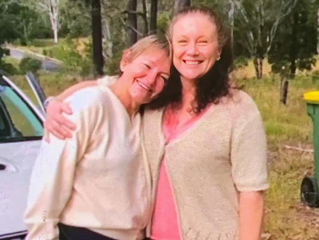 Kathleen Folbigg (RIGHT) hugs Tracy Chapman, her childhood friend and longtime advocate, on a property on the North Coast of NSW. Picture: 7 NewsKathleen Folbigg hugs Tracy Chapman, her childhood friend and longtime advocate, on a property on the North Coast of NSW. Picture: 7 News