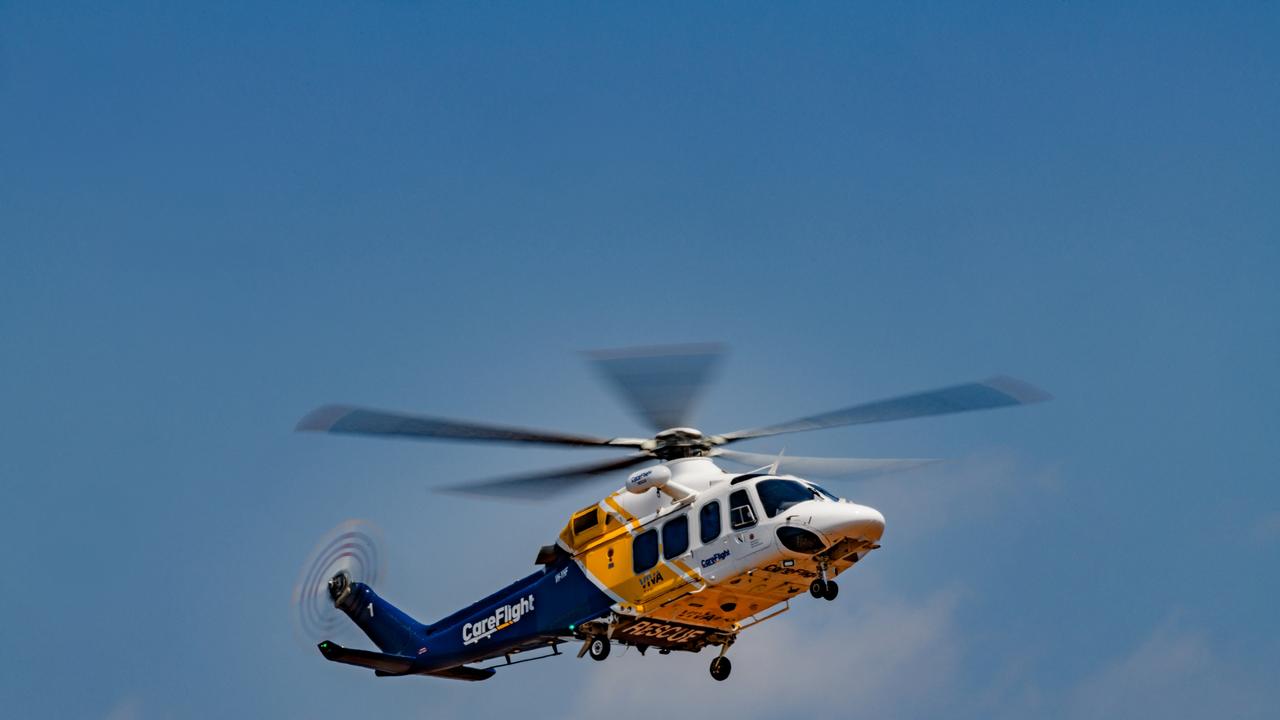 The child was airlifted to hospital where she remains in intensive care. Picture: Supplied