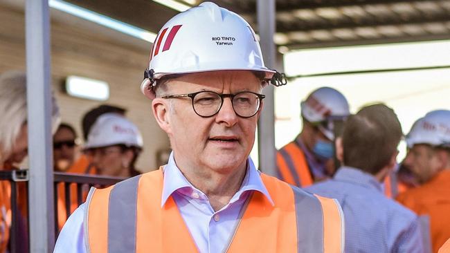 Australian Prime Minister Anthony Albanese during a tour of Rio Tinto's Yarwun Alumina Refinery, 10km north-west of Gladstone in central Queensland, Wednesday, June 15, 2022. (AAP Image/Brenda Strong) NO ARCHIVING