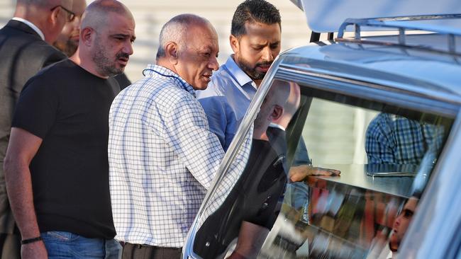 Aiia Maasarwe's body arrives at the Dandenong Mosque. Picture: Jason Edwards