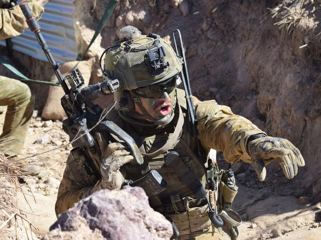 The 1st Battalion, Royal Australian Regiment, conducting a trench training exercise at the Townsville Field Training Area. June 9, 2025.