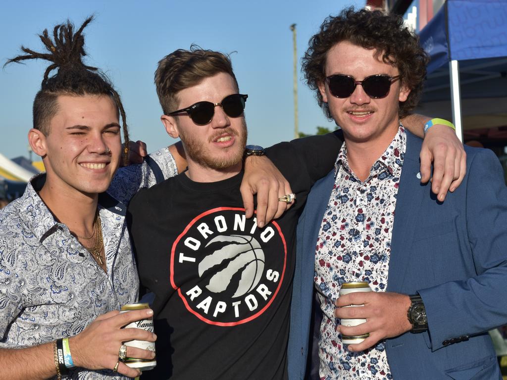 Zac McLean, Kyle Lowry and Ryan Skinner at the Gympie races.