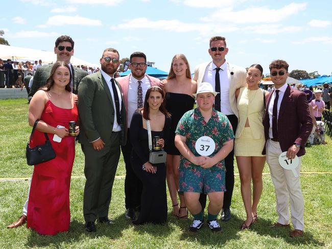 MELBOURNE, AUSTRALIA – DECEMBER 8 2024 Daniel and friends attend the Werribee Cup in Werribee on December 8th, 2024. Picture: Brendan Beckett