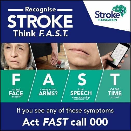 ACT FAST: How to recognise a stroke. Picture: Contributed