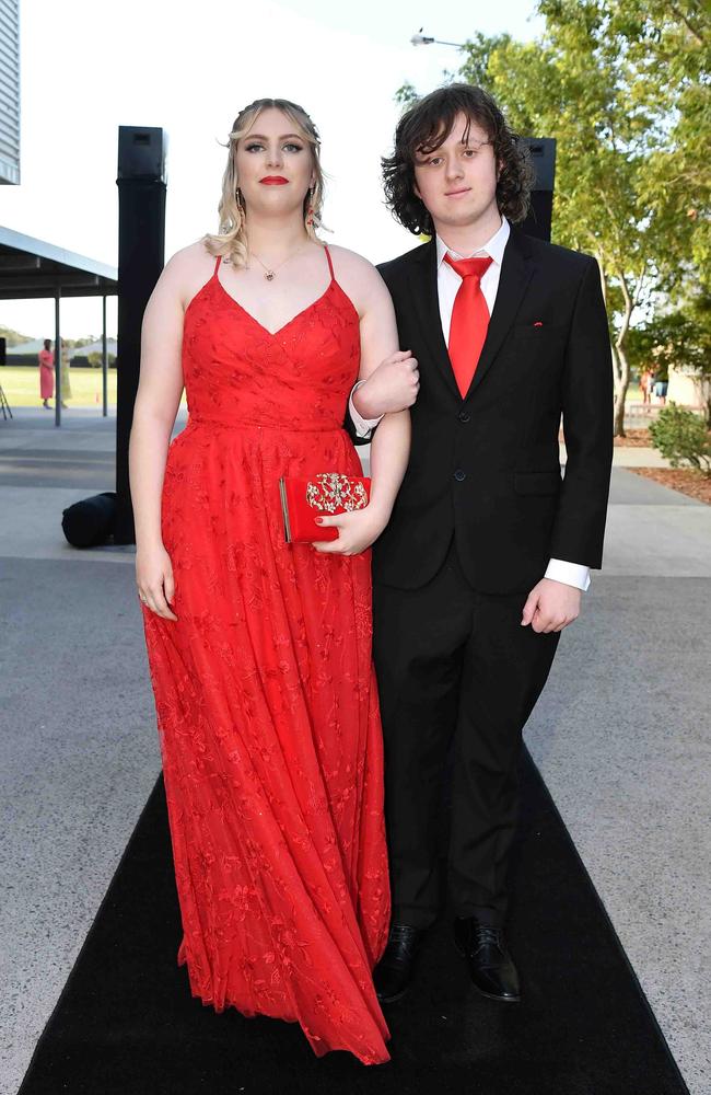 Isabel Moorad and Lachlan Porter at Meridan State College formal. Picture: Patrick Woods.