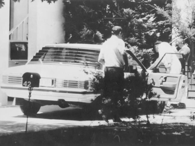 The scene where AFP assistant commissioner Colin Winchester was murdered in 1989 as he was getting out of his car.