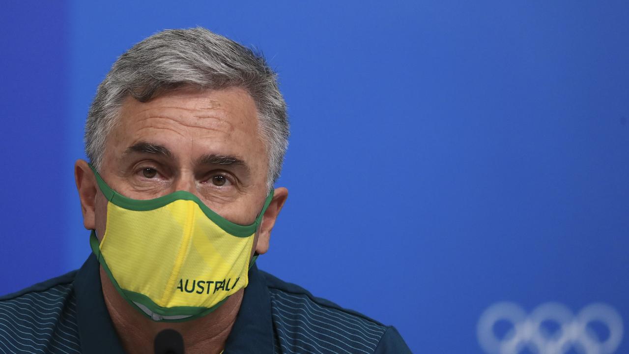 Australia’s Chef de Mission Ian Chesterman says he is unsure where three Covid positive athletes are isolating in the village. Picture: Buda Mendes/Getty