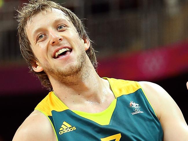 LONDON, ENGLAND - AUGUST 04: Joe Ingles #7 of Australia reacts after scoring against Great Britain during the Men's Basketball Preliminary Round match on Day 8 of the London 2012 Olympic Games at the Basketball Arena on August 4, 2012 in London, England. (Photo by Christian Petersen/Getty Images)