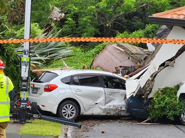 A landslide at Maungatapu, Tauranga after heavy rains across the North Island caused landslips, washout and widespread destruction. Picture: Cameron Avery