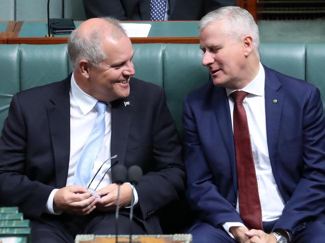 Prime Minister Scott Morrison and Deputy Prime Minister Michael McCormack. Picture: Gary Ramage