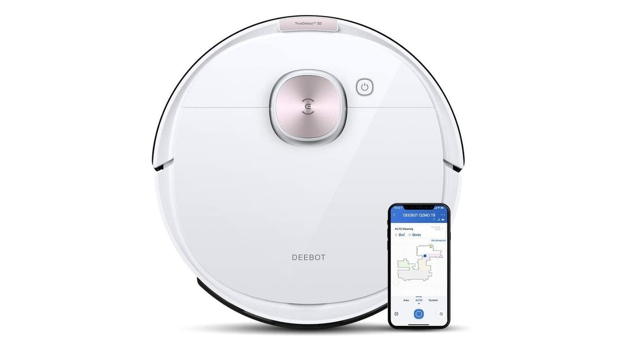 ECOVACS DEEBOT OZMO T8 2-in-1 Robot Vacuum. Image: Amazon Australia.