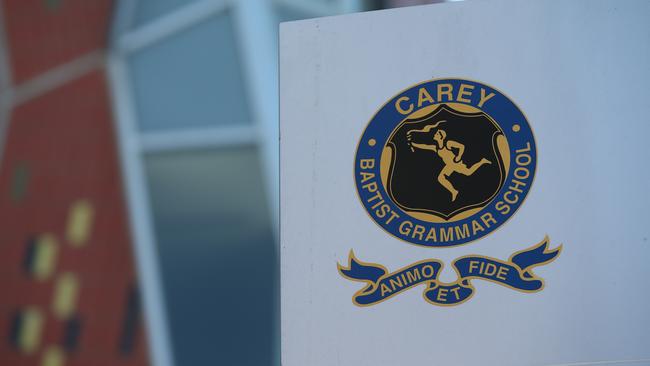 Carey is one of the few co-ed private schools in Melbourne’s leafy east. Picture: David Crosling