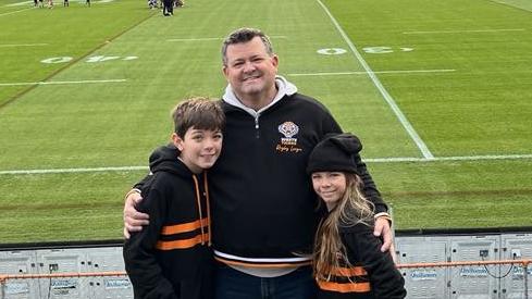 Australian ex-pat Matthew Leyshon, with his wife Susan and kids Reece and Charlotte. Supplied