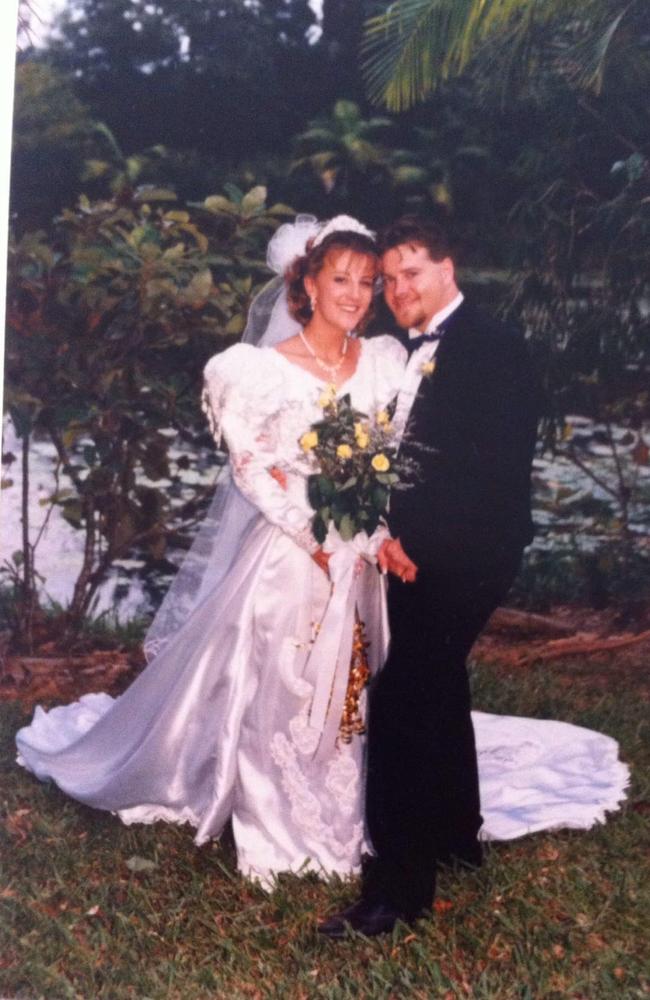 Vanessa Godfrey and her estranged husband Jeffrey on their wedding day.