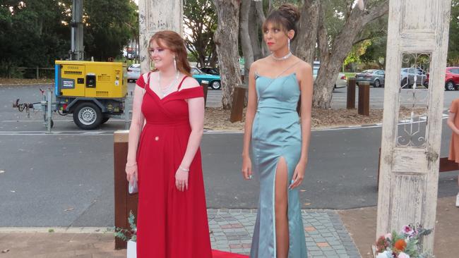 Lucy Lenhardt and Jasmine Walters at the Hervey Bay State High School formal.