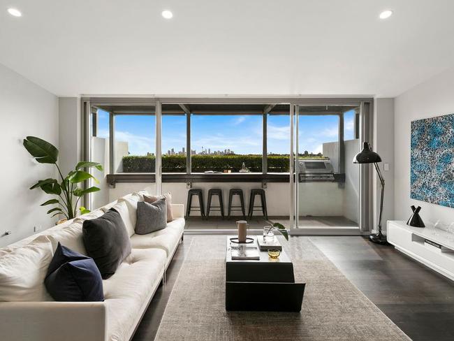 Friend’s Randwick apartment has city skyline views.