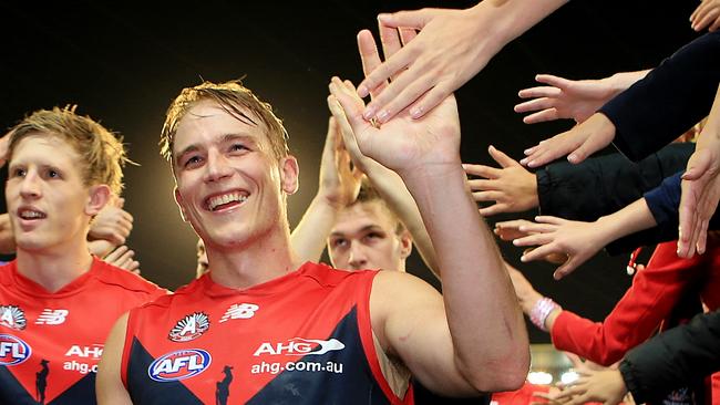Melbourne’s Bernie Vince has given a clip to an ex-teammate for last year’s dramatic loss to St Kilda.