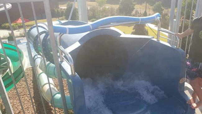 The water slide at the Gympie pool.