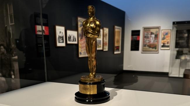 Australia's first academy award was on display at Action! Film and War at the Museum and Art Gallery of the Northern Territory (MAGNT), February 2025. Picture: Supplied