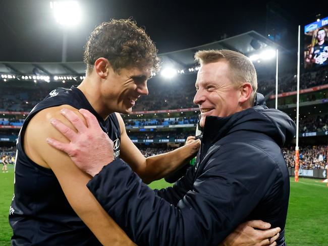 Michael Voss was adamant Charlie Curnow will face St Kilda.