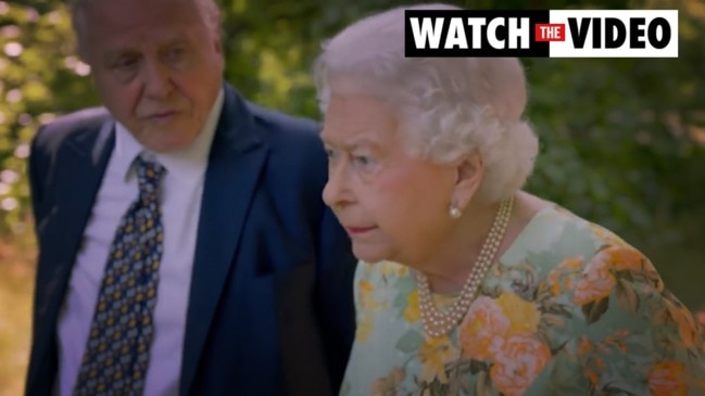 The Queen takes a walk with Sir David Attenborough