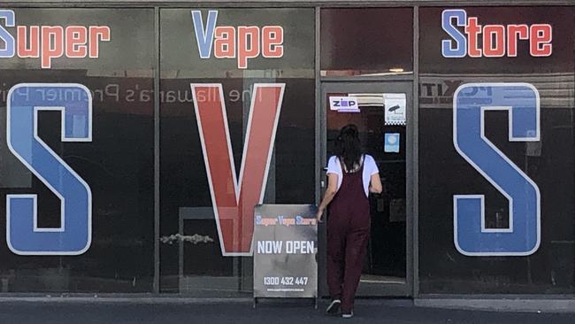 The Australian's social media producer Claire Brownlie enters a store in Wollongong to find out how easy it was to buy vapes.