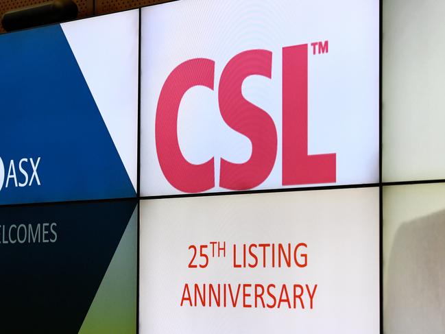 An electronic ASX display sign is seen during the CSL 25th Listing Anniversary commemorative event at Australian Securities Exchange  (ASX) in Sydney, Monday, October 14th, 2019. It has been 25 years since CSL has been listed on the ASX. (AAP Image/Bianca De Marchi) NO ARCHIVING