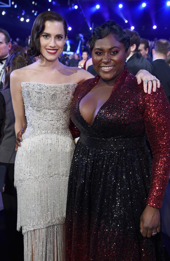 Allison Williams and Danielle Brooks attend the 24th Annual Screen Actors Guild Awards at The Shrine Auditorium on January 21, 2018 in Los Angeles, California. Picture: Getty