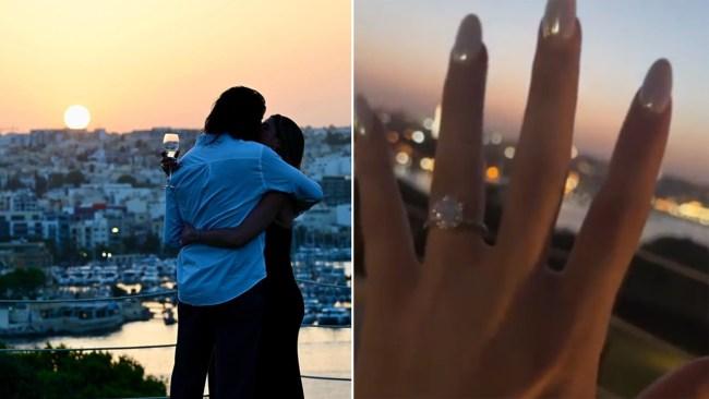 Delta and Matthew's engagement annoucnement was beautiful. Photo: Instagram