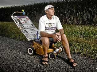 MOWER MAN: Claude Harvey enjoys a well-deserved break. Picture: Contributed