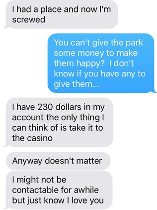 Kelly found out Billy had a gambling problem.