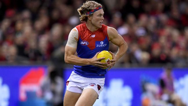 Jayden Hunt provides plenty of pace for the Demons. Picture: AAP Images