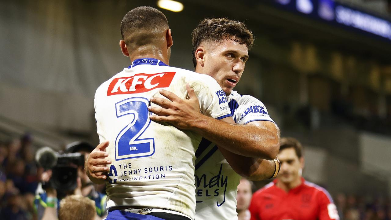 Canterbury’s right edge was on fire against the Storm in just their second game together. Picture: Daniel Pockett / Getty Images